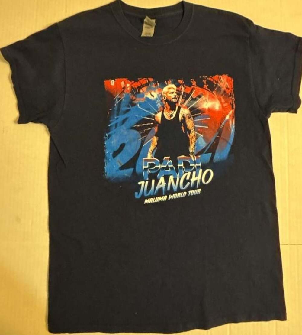 Maluma Papi Juancho World Tour Size M Blue Concert T-Shirt